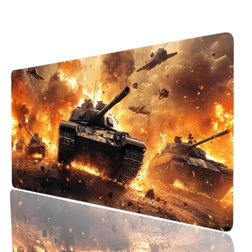 Tank Mouse Pad 40x20x0.12Inch Waterproof Large Mouse Pad War Desk Mat als Mousepad for Laptop Desktop Computers Gaming Keyboard,Mousepad Improve Accuracy and Speed for Home Office Decor Gifts JXL-2885