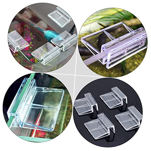 UKCOCO Acrylic Fish Tank Support Bracket Transparent Aquarium Cover Holder Easy Installation for Secure Lid Support for Aquatic Pets