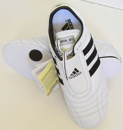 adidas SM-II 로우 컷 태권도, 가라데, 쿵후 및 무술 훈련화 (화이트, 미국 신발 사이즈 시스템, 성인, 남성, 숫자, 미디엄, 245mm(6.5)), 화이트 W/블랙 스트라이프
