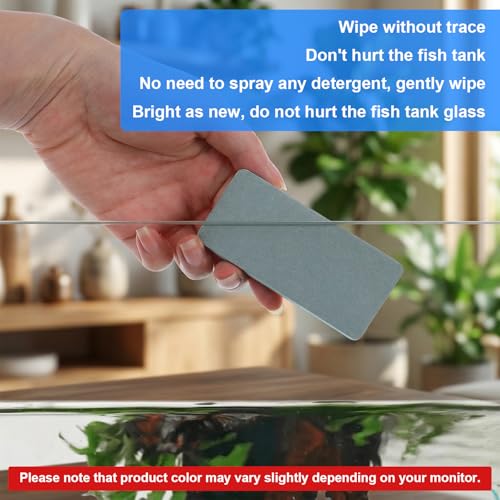 5Pcs Double Sided Aquarium Sponge Brush, Dual-Action Fish Tank Glass Scraper and Sponge for Aquarium Glass, Home Kitchen(Green)