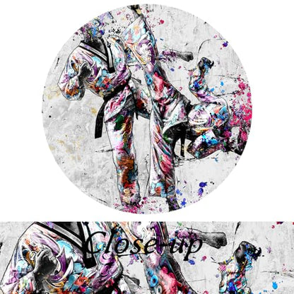 KREATIVE ARTS Taekwondo Wall Art Set of 3 Canvas Prints 16x24 Inch Martial Arts Karate Kickboxing Fighter Training Sports Artwork Gym Home Decor Dojo Studio Ready to Hang