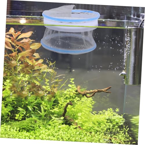 SUPVOX Guppy Breeding Box 6.49X6.49X4.13In Floating Mesh Aquarium Isolation Tank Divider Transparent Hatchery Net for Fish Fry Spawning and Monitoring