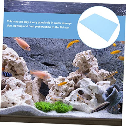 ABOOFAN 3pcs Aquarium Accessories Fish Tank Mat Black Nonslip Tank Bottom Pad Foam Pad