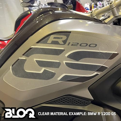 BLOQ Motorcycle Tank Grips compatible with CFMOTO 700CL-X (2021-) PREMIUM - CLEAR
