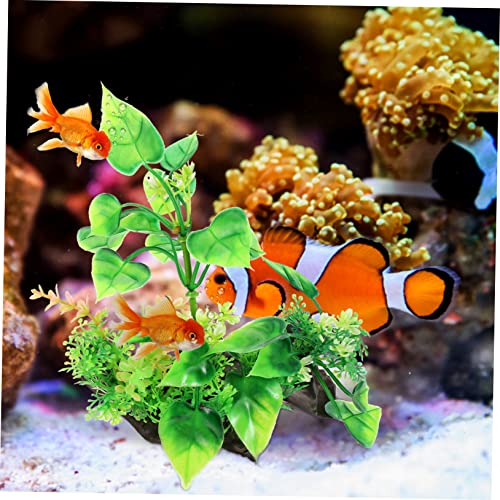 Decorative Fish Tank Grass Compact Artificial Aquarium Plant for Desktop Aquariums Fish Decor Accessory and Aesthetics