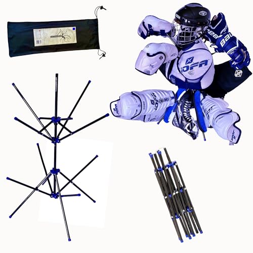 Hockey Gear Drying Rack - Heavy Duty Aluminum Collapsible Portable Sports Gear Drying Rack - Tree - Hockey Equipment Drying - Hockey Gifts - color: Orange