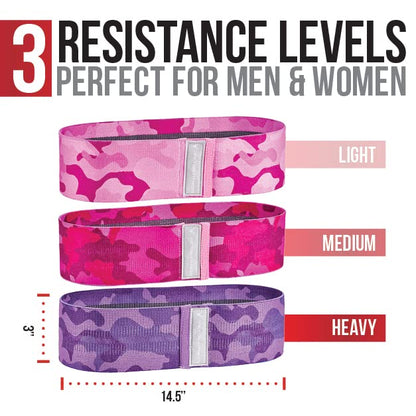 Hip/Booty Band 3-Pack - 3 Different Resistance Levels