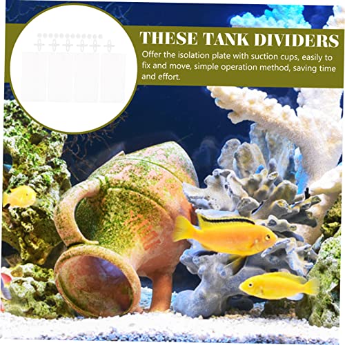 4pcs Aquarium Divider Cups Isolation Board for Fish Tank Cuttable to Fit for Breeding Juvenile Fish and Creating Separate Compartments