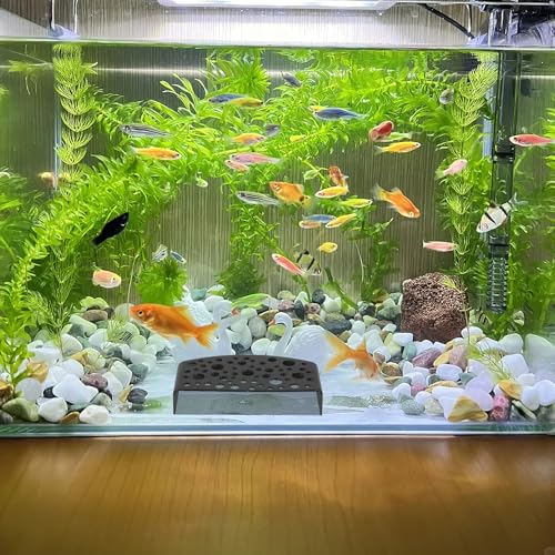 Wakauto 2pcs Shrimp Hide Cave Aquarium Fish Tank Decorations Black Spawning Tube Crayfish Breeding Shelter Aquarium Environment Ornament for Small Fish and Reptiles