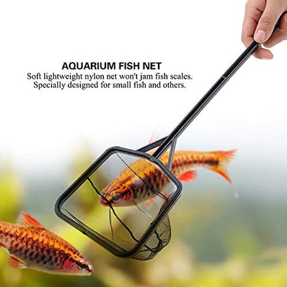 Aquarium Fish Net, Soft Lightweight Nylon Net Fish Tank Fishing Net Catching Cleaning Mesh Tool for Catching and ReleasingM