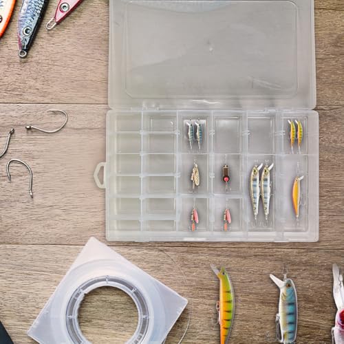 2 Pack Bead Storage Containers with Adjustable Dividers - for Jewelry Making, Craft Supplies, Fishing Tackle, with 2 Sheets Label Stickers - Compatible with Beads, Earrings, and Small Hardware