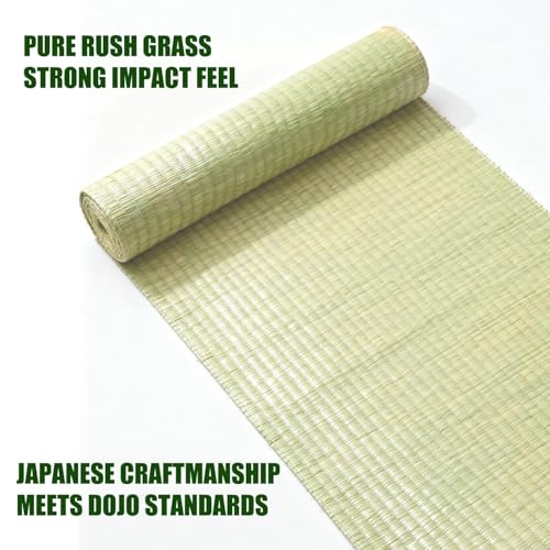 5PCS Tameshigiri Tatami Mat - Authentic Japanese Straw Cutting Mat, 79 x 34 Inch, Pre-Rolled, Made of 100% Igusa (Soft Rush) for Katana Sword Practice, Ideal for Iaido & Samurai Martial Arts Training