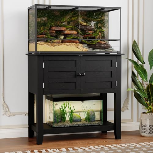 Takywep 20-29 Gallons of Aquarium Bracket with Charging Station and 660 Pounds of Heavy Fish Tank Bracket with Door for Storing Reptile Turtle Tanks