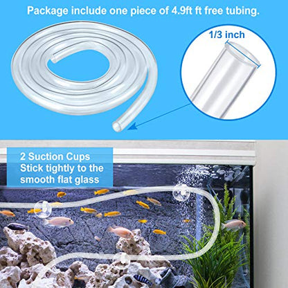 Fountain Pump, 80GPH(4W 300L/H) Submersible Water Pump, Durable Outdoor Fountain Water Pump with 4.9ft Tubing (ID x 1/3-Inch), 3 Nozzles for Aquarium, Pond, Fish Tank, Water Pump Hydroponics