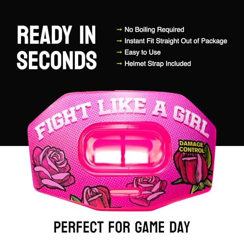 DAMAGE CONTROL Youth Football Mouth Guard – Fight Like Girl - color: Fight Like Girl