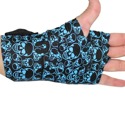 Mexican Style Hand Wraps 180" Semi-Elastic Boxing Wraps with Thumb Loop, Inner Gloves Bandages for Muay Thai, Kickboxing, Grappling - color: Midnight Skull