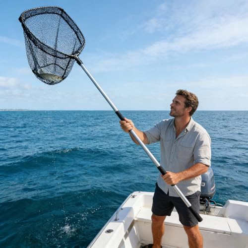 40-50cm Diameter Replacement Netting for Fishing, Heavy Duty Landing Net Head, Nylon Mesh Bag with A Diameter for Landing Nets, Fishing Accessories