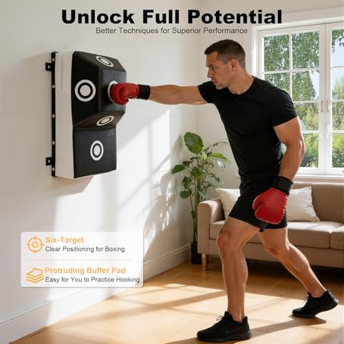 Uppercut Bag, Wall Punching Bag Training Punching Target with Marking Points, Wall Mount Punching Bags for Training Uppercuts Hooks Knees Elbows, 13.78 * 9.84 * 23.62 Inch