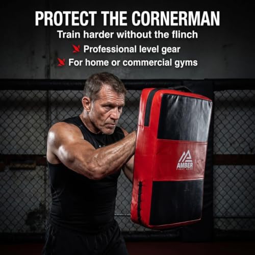 Amber Fight Gear Curved Body Punching Shield Striking Kick Shield for Boxing Punching Pad Muay Thai Training Foot Target Strike Body Shield, MMA, TKD, Martial Arts, Karate Workout 25”x16”x5”