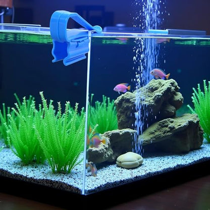 Fish Tank Water Pipe Fixing Clip, Cylinder wall Vertical Pumping Pipe Fixing Device, Aquarium Supplies Accessories (Blue) - color: blue