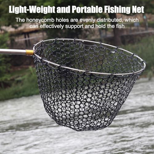 Fishing Landing Net Trout Net Replacement Netting with Rubber Mesh for Fish Fly and Fishing Landing