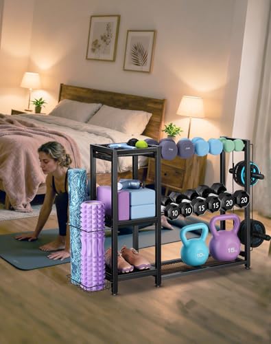 FHXZH Dumbbell Rack Stand Only - Weight Rack for Home Gym - color: Black-Large