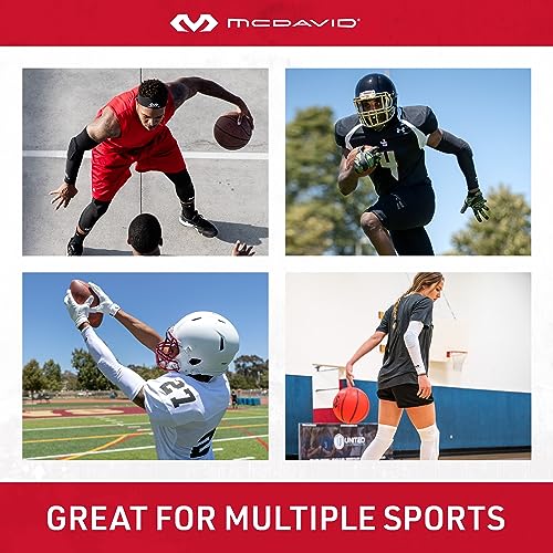 McDavid HEX Shooter Arm Sleeve Single Padded Compression Sleeve Basketball Football Sports Protection - color: Royal, size: Small
