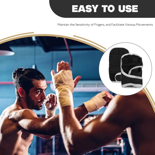 BESPORTBLE Boxing Gloves Wrist Wraps Half-Finger Kickboxing Gloves Breathable Palm for Men and Women Taekwondo Sparring Punching Bag Workout