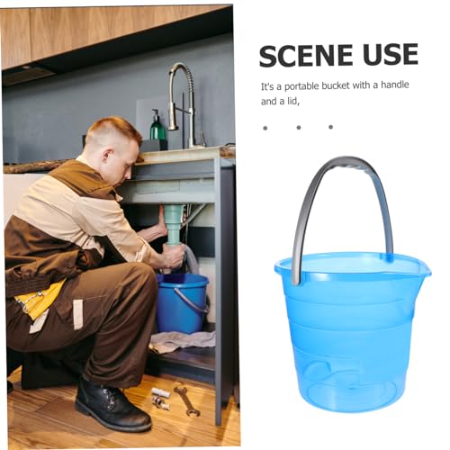 Beaupretty Plastic Water Bucket Handle Portable Multipurpose Storage Container for Home Thickened Plastic for Water Paint Laundry