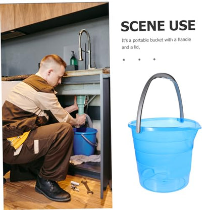 Beaupretty Plastic Water Bucket Handle Portable Multipurpose Storage Container for Home Thickened Plastic for Water Paint Laundry