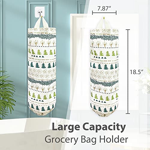 SYIPO Plastic Bag Holder, Reusable Grocery Bag Organizer, Wall Mount, Squirrel, 1 Pack, 15.7in x 9.8in - color: Grass