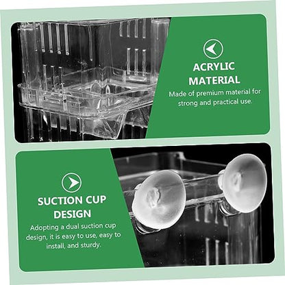 Fish Breeding Isolation Box Small Aquarium Fish Hatchery Incubator with Optimum Water Flow Durable Design for Fry Protection and Space Saving