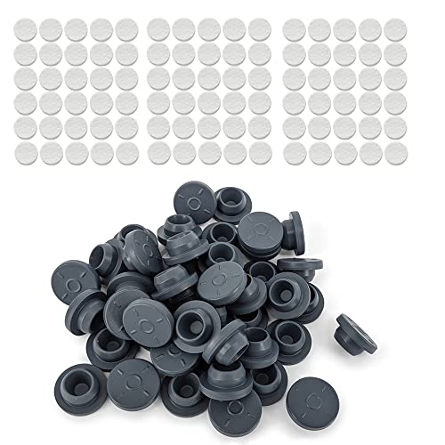 100PCS Self Healing Injection Ports and 120PCS Synthetic Filter Stickers Mushroom Growing Supplies（13mm for Ports &20mm for Stickers ） - size: 20mm