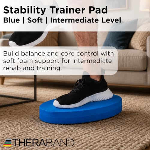 THERABAND Stability Trainer Pad - color: Blue - Soft- Intermediate, size: Set of 2