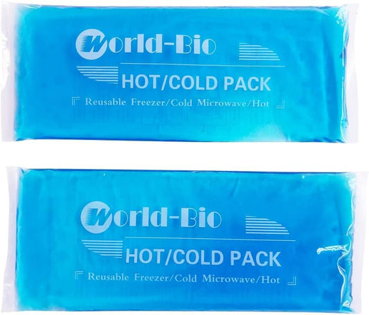 Ice Packs for Injuries Reusable Gel (2 Pack) - Hot Cold Gel Ice Pack for Injury, Pain Relief, Rehabilitation - Flexible Ice Packs for Knee, Shoulder, Back, Neck, Wrist - 4.7" x 12.2" - style: 4.7" x 12.2" 2 packs