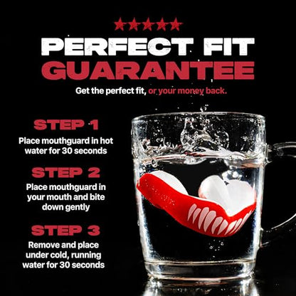 SAFEJAWZ Viper Mouth Guard, Youth Dual Layer Mouthguard with Case - color: Viper, size: Junior (<11)