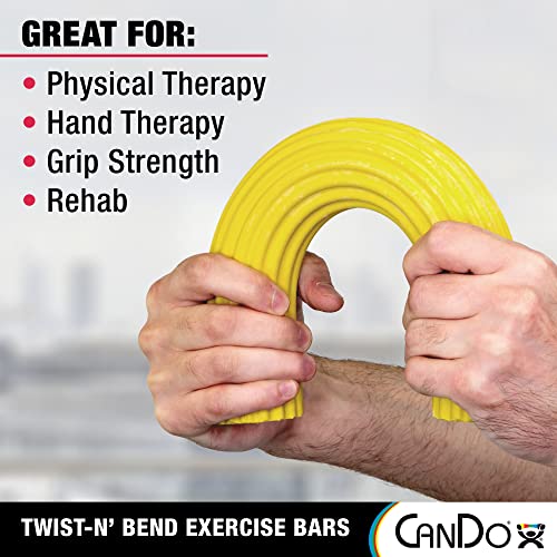 Cando 10-1511 Yellow Twist-n-Bend Hand Exerciser, X-Light Resistance - style: 2) X-Soft