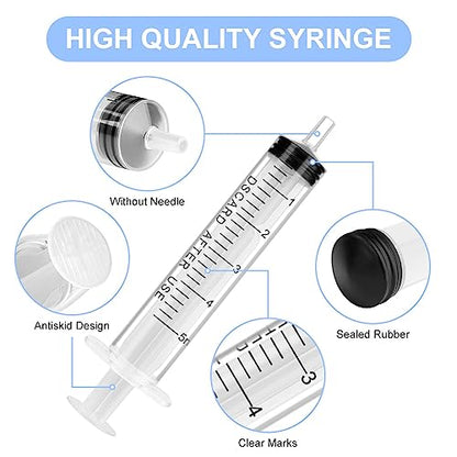 OFFCUP 10 Packs Plastic Syringes, 5 ml Syringe for Liquid Ndividually Sealed Syringes Without Needles for Oral Syringe Baby Medicine Syringe Colostrum Collector Syringes Pet Feeding Needle