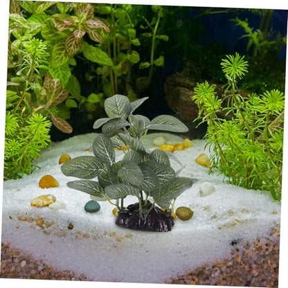 PRETYZOOM Realistic Artificial Aquarium Plants Plastic Water Grass Decor for Fish Tank Vibrant Aquatic Landscape Ornament with Base for Betta Hiding Spots Easy