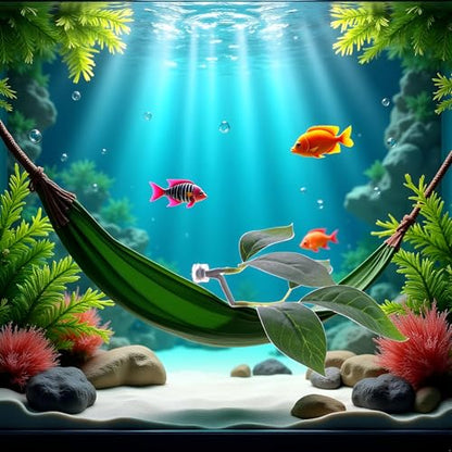 Green Betta Fish Leaf Pad,Plastic Plant Betta Hammock Leaf Bed,Simulating The Natural Habitat for Betta Spawning Grounds,Suction Cup Betta Breeding Resting Bed Aquarium Décor Plastic Plants