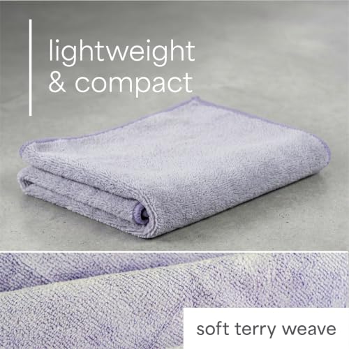 S&T INC. Microfiber Gym Towels, 6 Pack, 16" x 27" - color: Purple
