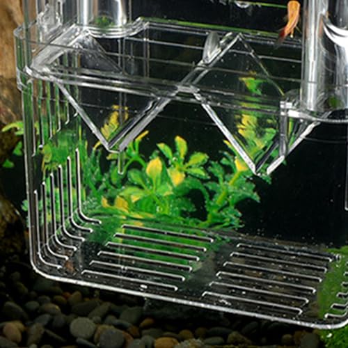 Breeder Box Fish, Acrylic White Breeder Isolation Divider Hatching Boxes, Aquarium Breeder Box, Hatchery Incubator Tank, Acrylic Fish Incubator Tank Divider for Baby Fish Betta Guppy Safe Acclimation