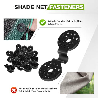 Shade Cloth Heavy Duty Lock Grip, Upgrade Shade Cloth Fix Plastic Clamp Round Plastic Sun Shade Clip, Greenhouse Shade Cloth Fix Clamp, Windproof Awning Clamp Grip Tarp Clips (Black, 20pcs) - color: Black, size: 20pcs