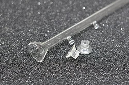 Aquarium Glass Feeding Tube 25cm Aquarium Fish Shrimp Tank Crystal Red Cherry (Glass Feeding Tube + 60mm Glass Dish (+$4)) - size: Glass Feeding Tube + 60mm Glass Dish (+$4)