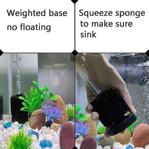 AQUANEAT Aquarium Sponge Filter Breeding Fry Betta Shrimp Nano Fish Tank 4pcs (Small up to 10Gal) - size: Small up to 10Gal