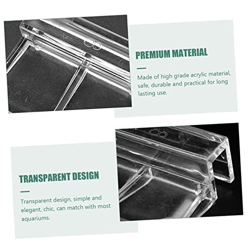 10pcs Fish Tank Cover Support Racks Transparent Acrylic Brackets for Aquarium Easy to Install Fish Tank Accessories Suitable for Covers