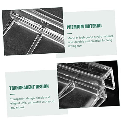10pcs Fish Tank Cover Support Racks Transparent Acrylic Brackets for Aquarium Easy to Install Fish Tank Accessories Suitable for Covers