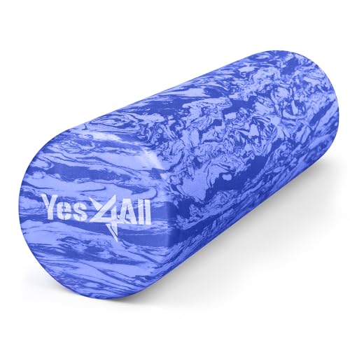 Yes4All EVA Firm Foam Roller for Back - Round Back Roller for Exercise, Yoga & Pilates 12/18/24/36 inch - color: N. Clematis Marbled, size: 18-inch, style: 18-inch