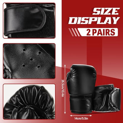 Foilswirl 5-in-1 Kids Boxing Pads Gloves Kick Punching Mitts Set with 1 Pair of Gloves, 2 Pcs Pads Taekwondo Kick Pad and Head Guard for Youth Beginner Training Kickboxing Karate Thai - color: Black, size: 8 oz