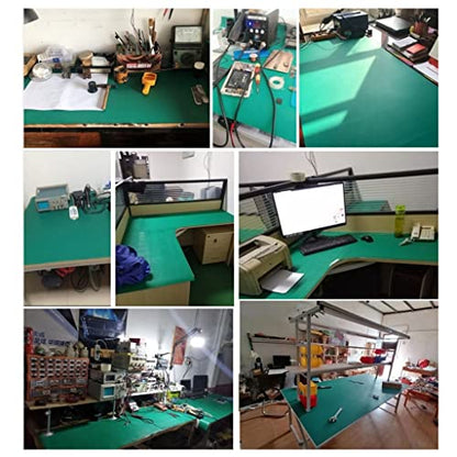 1pcs Green Self-Adhesive Anti-Static Rubber Mat, 0.5m×1m 0.6m×1.2m 2mm 3mm Thick Desk Mat for Lab/Repair/Factory/Assembly Line(0.5mx1m,2mm)
